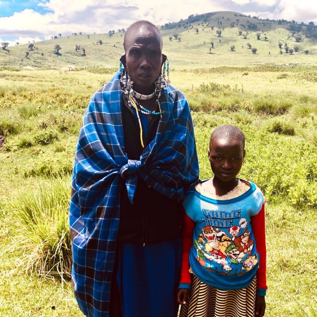 new rescued maasai girl and her father