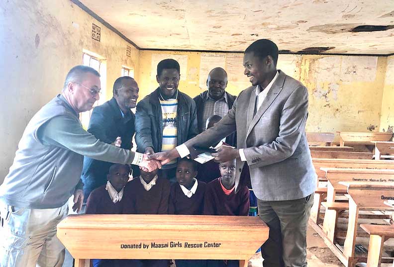 School Desk Donation by MGRC