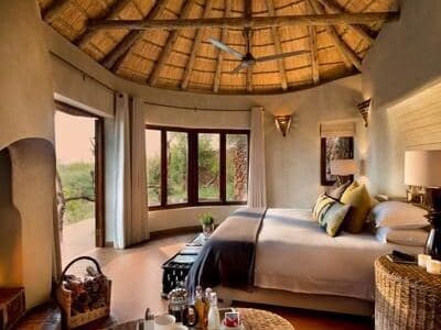 A rendering of an interior view of a villa at MGRC ecoLodge in Tanzania Africa