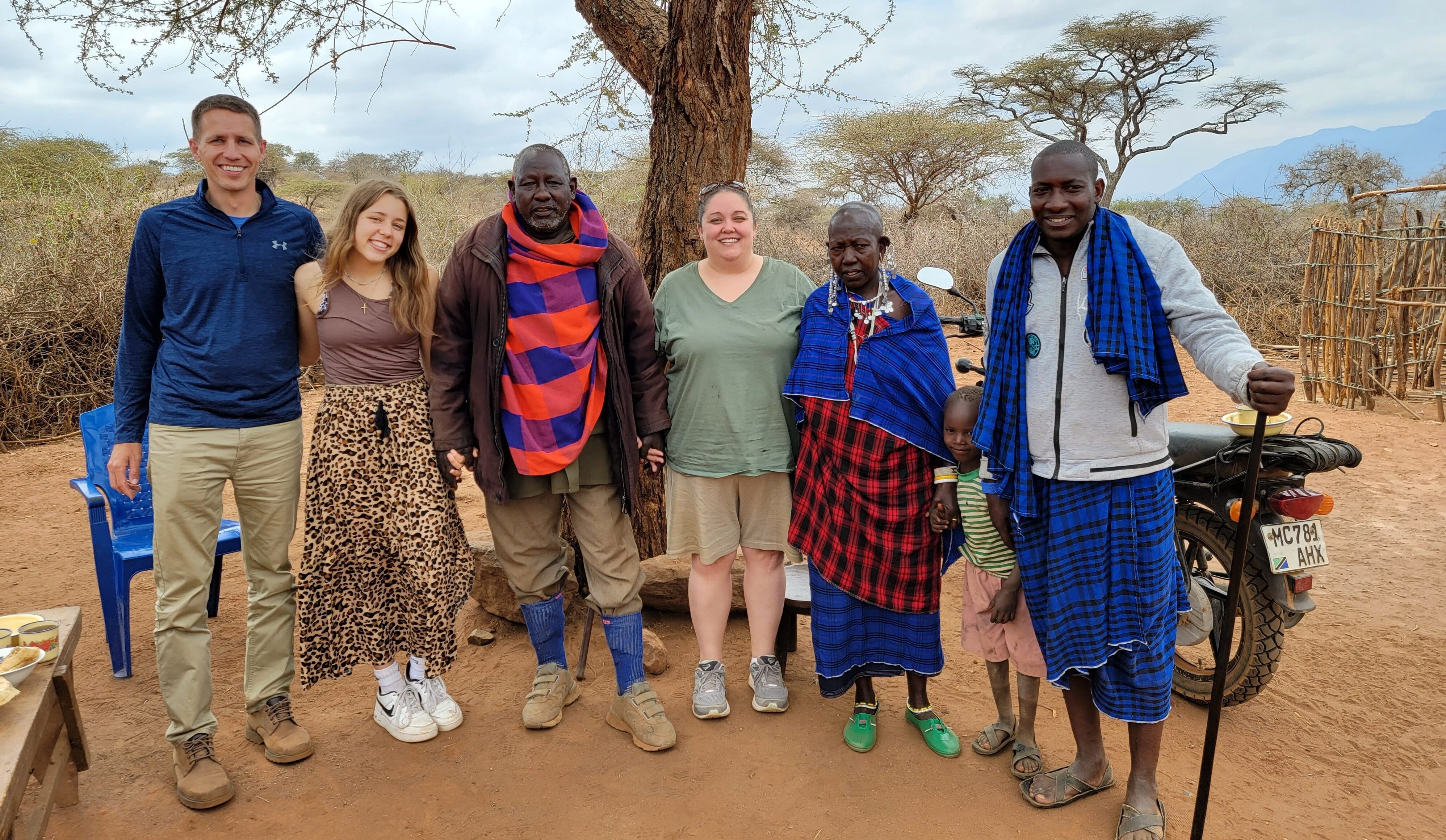 Maasai ecoVillage visitors meeting local Maasai tribal leaders